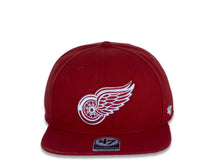 Load image into Gallery viewer, Detroit Red Wings &#39;47 NHL Snapback Cap Hat Red Crown/Visor Red/White Team Color Logo
