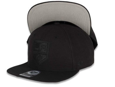 Los Angeles Kings '47 NHL Snapback Cap Hat All Black Crown/Visor Black Logo