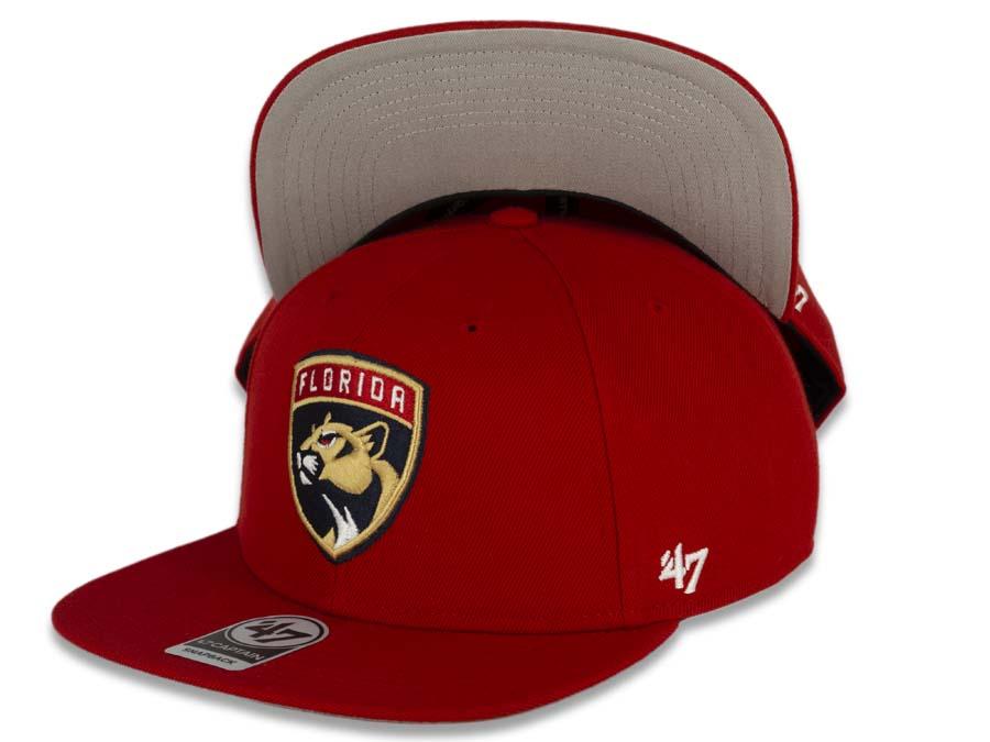 Florida Panthers '47 NHL Snapback Cap Hat Red Crown/Visor Team Color Logo 