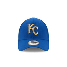 Load image into Gallery viewer, Kansas City Royals New Era MLB 39THIRTY 3930 Flexfit Cap Hat Royal Blue Crown/Visor Metallic Gold Logo 
