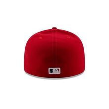 Load image into Gallery viewer, Cleveland Indians New Era MLB 59FIFTY 5950 Fitted Cap Hat Red Crown/Visor Navy &quot;C&quot; Logo 
