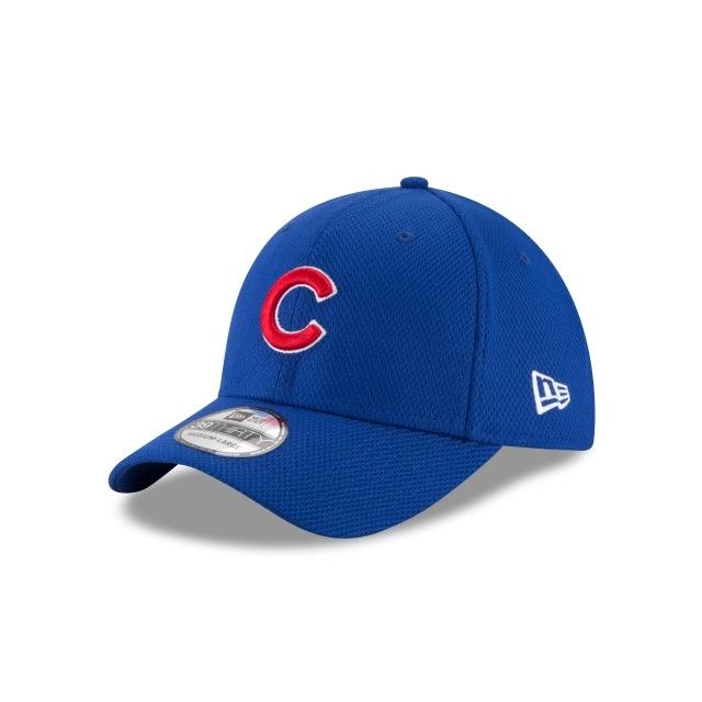 Chicago Cubs New Era MLB 39THIRTY 3930 Flexfit Cap Hat Diamond Era Team Color Royal Crown/Visor Red/White Logo