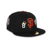 Load image into Gallery viewer, San Francisco Giants New Era MLB 59FIFTY 5950 Fitted Cap Hat Team Color Black Crown/Visor Orange Logo Count the Ring
