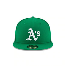 Load image into Gallery viewer, Oakland Athletics A&#39;s New Era MLB 59FIFTY 5950 Fitted Cap Hat Kelly Green Crown/Visor White Logo
