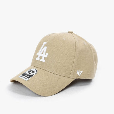 Los Angeles Dodgers '47 MLB MVP Adjustable Cap Hat Khaki Crown/Visor White Logo
