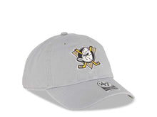 Load image into Gallery viewer, Mighty Ducks &#39;47 NHL Clean Up Adjustable Cap Hat Gray Crown/Visor Team Color Logo

