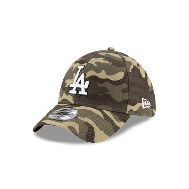Los Angeles Dodgers New Era MLB 39THIRTY 3930 Flexfit Cap Hat Camo Crown/Visor Team Color Logo Armed Forces Day 2020 