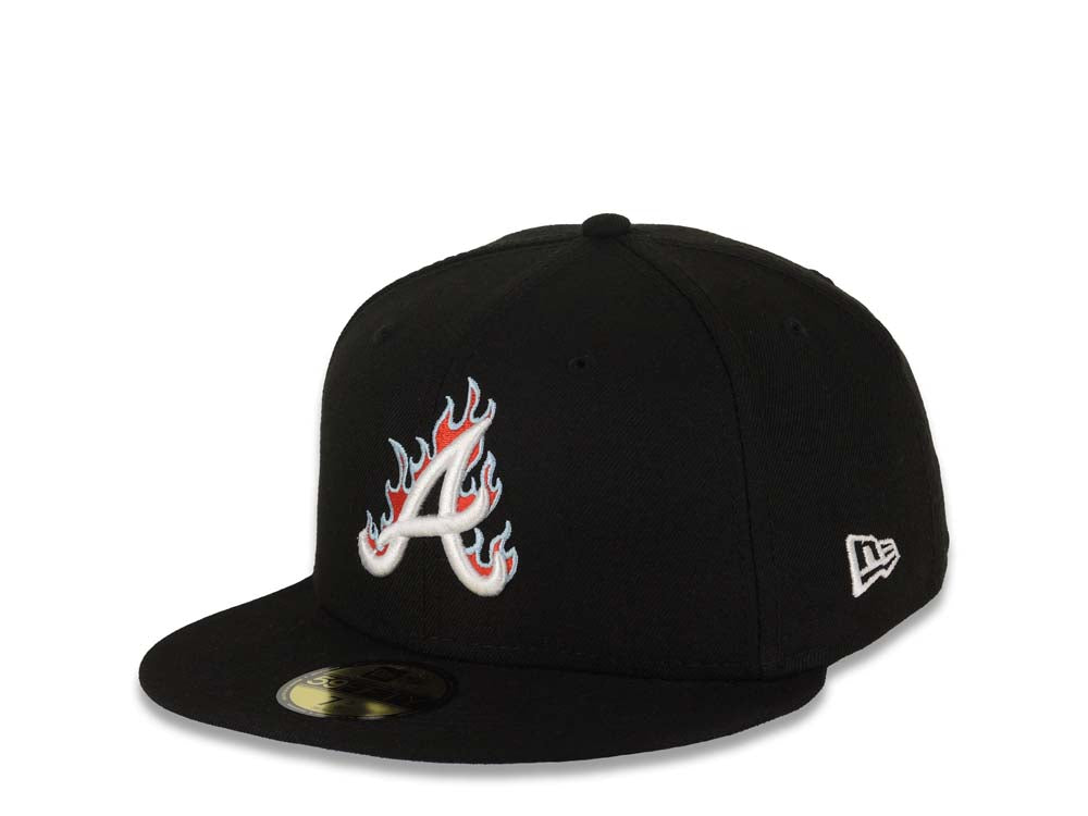 Atlanta Braves New Era MLB 59FIFTY 5950 Fitted Cap Hat Black