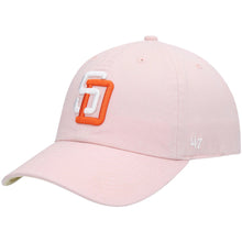 Load image into Gallery viewer, San Diego Padres &#39;47 MLB Clean Up Adjustable Cap Hat Pink Crown/Visor White/Orange Logo 1992 All-Star Game Side Patch Yellow UV
