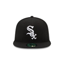 Load image into Gallery viewer, (Youth) Chicago White Sox New Era MLB 59FIFTY 5950 Fitted Cap Hat Black Crown/Visor White Logo 
