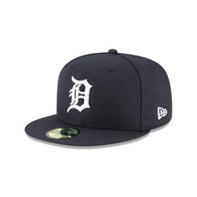 Load image into Gallery viewer, (Youth) Detroit Tigers New Era MLB 59FIFTY 5950 Fitted Cap Hat Navy Crown/Visor White Logo 
