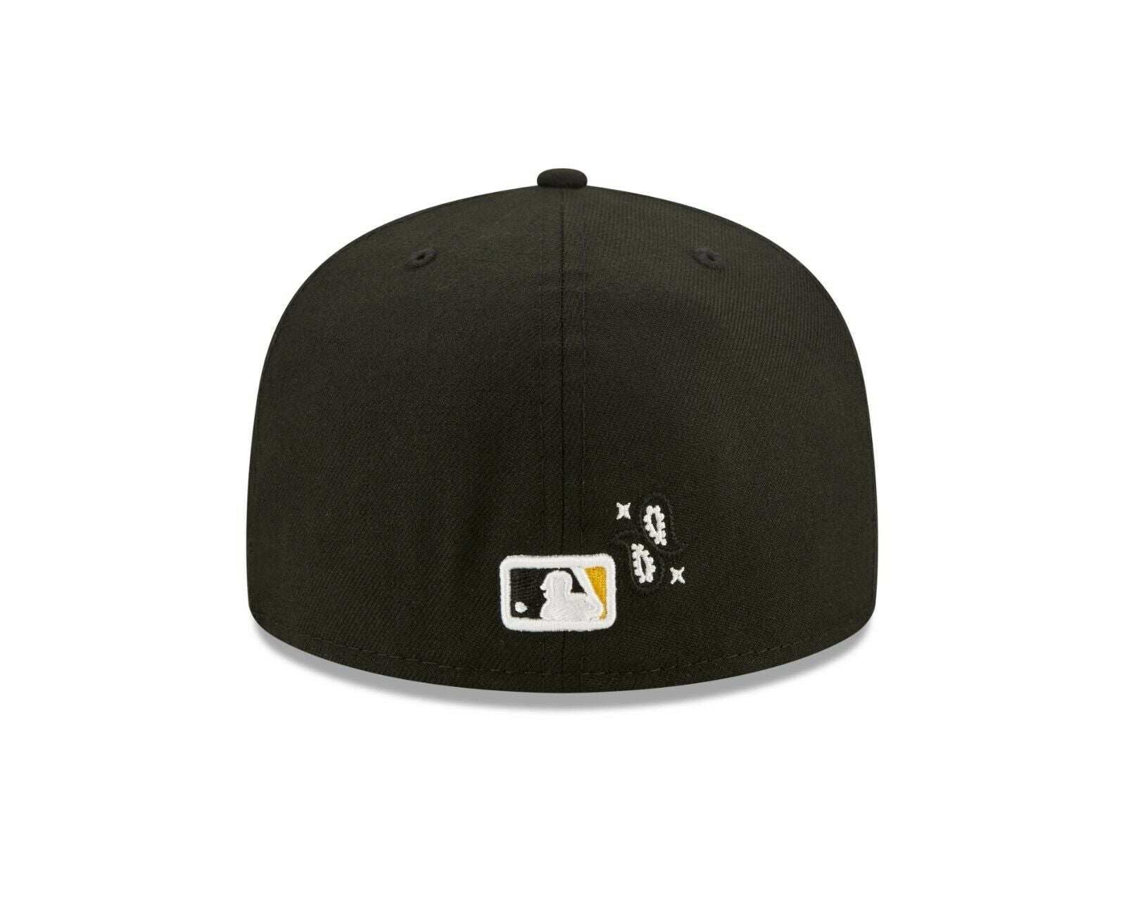 Pittsburgh Pirates New Era MLB 59FIFTY 5950 Fitted Cap Hat Black  Crown/Visor Yellow Logo (Paisley)