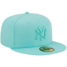 Load image into Gallery viewer, New York Yankees New Era MLB 59FIFTY 5950 Fitted Cap Hat Blue Tint Crown/Visor Blue Tint Logo (Color Pack) 
