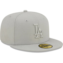 Load image into Gallery viewer, Los Angeles Dodgers New Era MLB 59FIFTY 5950 Fitted Cap Hat Medium Silver (Light Gray) Crown/Visor Medium Silver (Light Gray) Logo (Color Pack)
