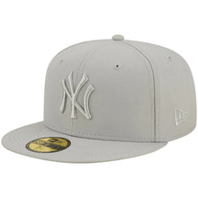 Load image into Gallery viewer, New York Yankees New Era MLB 59FIFTY 5950 Fitted Cap Hat Medium Silver (Light Gray) Crown/Visor Medium Silver (Light Gray) Logo (Color Pack)
