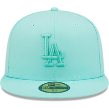Load image into Gallery viewer, Los Angeles Dodgers New Era MLB 59FIFTY 5950 Color Pack Snapback Cap Hat Blue Tint Crown/Visor Blue Tint Logo
