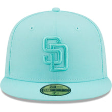 Load image into Gallery viewer, San Diego Padres New Era MLB 59FIFTY 5950 Color Pack Snapback Cap Hat Blue Tint Crown/Visor Blue Tint Logo

