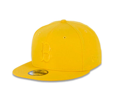 Boston Red Sox New Era MLB 9FIFTY 950 Snapback Cap Hat Yellow Crown/Visor Yellow Logo (Color Pack)