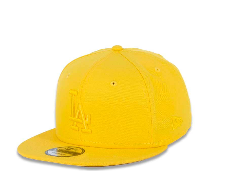 Los Angeles Dodgers New Era MLB 9FIFTY 950 Snapback Cap Hat Yellow Crown/Visor Yellow Logo (Color Pack)