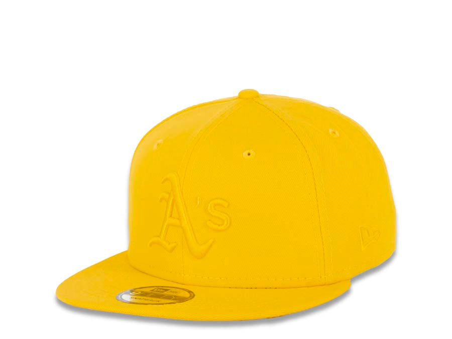 Oakland Athletics New Era MLB 9FIFTY 950 Snapback Cap Hat Yellow Crown/Visor Yellow Logo (Color Pack)