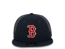 Load image into Gallery viewer, Boston Red Sox New Era MLB 9FIFTY 950 Mesh Trucker Snapback Cap Hat Navy Crown/Visor Team Color Logo 
