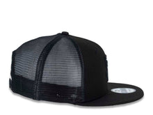 Load image into Gallery viewer, San Diego Padres New Era MLB 9FIFTY 950 Mesh Trucker Snapback Cap Hat Black Crown/Visor Black Logo 
