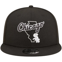 Load image into Gallery viewer, Chicago White Sox New Era MLB 9FIFTY 950 Snapback Cap Hat Black Crown/Visor White Logo (Logo State)
