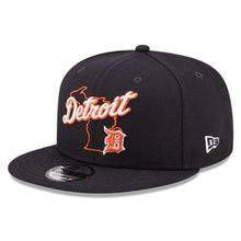 Load image into Gallery viewer, Detroit Tigers New Era MLB 9FIFTY 950 Snapback Cap Hat Navy Crown/Visor Team Color Logo (Logo State)
