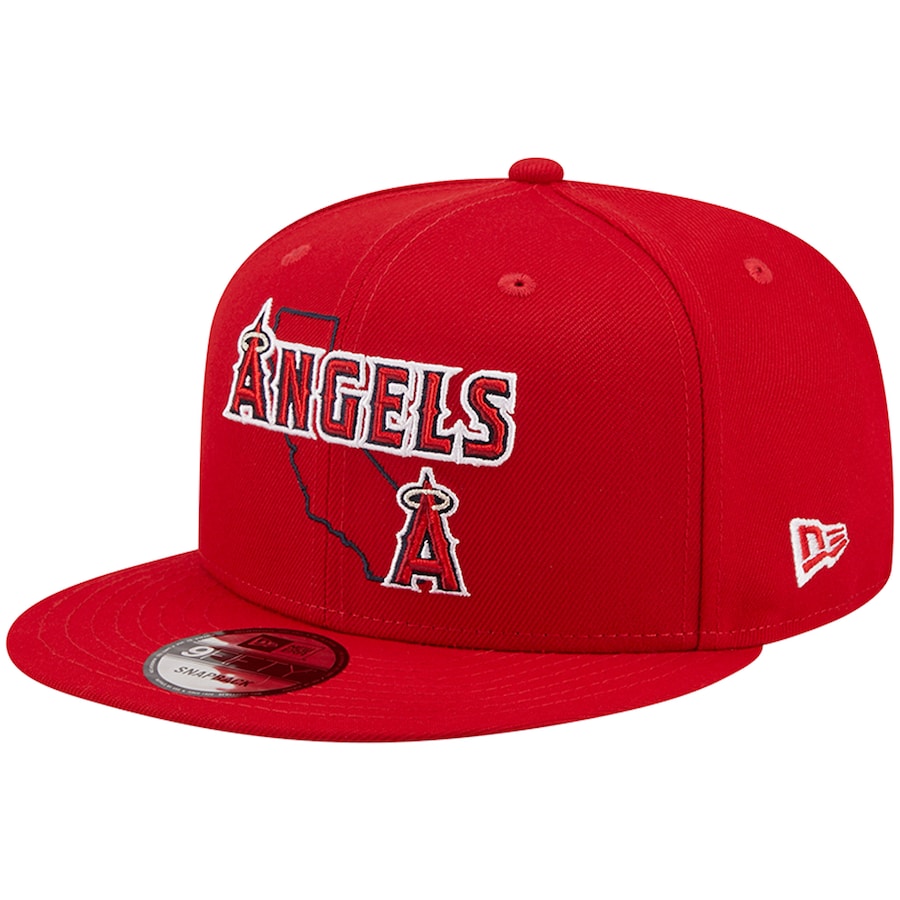 Los Angeles Anaheim Angels New Era MLB 9FIFTY 950 Snapback Cap Hat Red Crown/Visor Team Color Logo (Logo State)