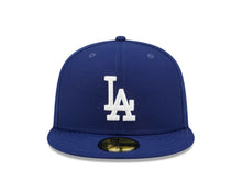 Load image into Gallery viewer, Los Angeles Dodgers New Era MLB 59FIFTY 5950 Fitted Cap Hat Royal Blue Crown/Visor Team Color Logo State Map Side Patch (City Side) 

