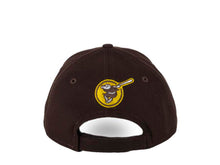 Load image into Gallery viewer, San Diego Padres New Era MLB 9FORTY 940 Adjustable Cap Hat Dark Brown Crown/Visor Yellow Logo Friar Back Logo
