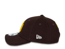 Load image into Gallery viewer, San Diego Padres New Era MLB 9FORTY 940 Adjustable Cap Hat Dark Brown Crown/Visor Yellow Logo Friar Back Logo
