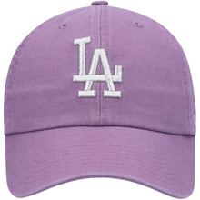 Load image into Gallery viewer, Los Angeles Dodgers &#39;47 Brand MLB Clean Up Adjustable Cap Hat Varsity Purple Crown/Visor White Logo 
