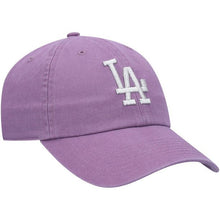 Load image into Gallery viewer, Los Angeles Dodgers &#39;47 Brand MLB Clean Up Adjustable Cap Hat Varsity Purple Crown/Visor White Logo 
