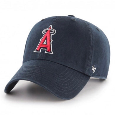 Los Angeles Anaheim Angels '47 Brand MLB Clean Up Adjustable Cap Hat Navy Crown/Visor Team Color Logo 