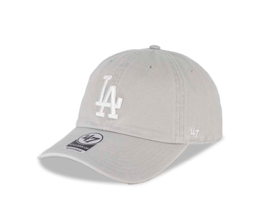 Los Angeles Dodgers '47 MLB Clean Up Adjustable Cap Hat Gray Crown/Visor White Logo 