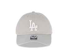 Load image into Gallery viewer, Los Angeles Dodgers &#39;47 MLB Clean Up Adjustable Cap Hat Gray Crown/Visor White Logo 
