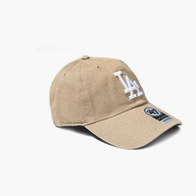 Load image into Gallery viewer, Los Angeles Dodgers &#39;47 MLB Clean Up Adjustable Cap Hat Khaki Crown/Visor White Logo 
