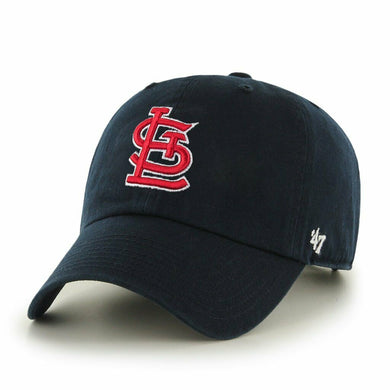 St. Louis Cardinals '47 MLB Clean Up Adjustable Cap Hat Navy Crown/Visor Red/White Logo 
