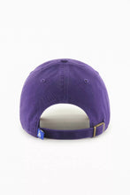 Load image into Gallery viewer, Los Angeles Dodgers &#39;47 Brand MLB Clean Up Adjustable Cap Hat Purple Crown/Visor White Logo 
