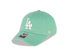 Load image into Gallery viewer, Los Angeles Dodgers &#39;47 Brand MLB Clean Up Adjustable Color Pack Cap Hat Blue Tint Crown/Visor White Logo 
