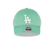 Load image into Gallery viewer, Los Angeles Dodgers &#39;47 Brand MLB Clean Up Adjustable Color Pack Cap Hat Blue Tint Crown/Visor White Logo 
