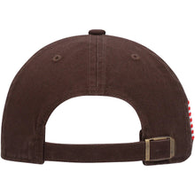 Load image into Gallery viewer, San Diego Padres &#39;47 Brand MLB Clean Up Adjustable Cap Hat Brown Crown/Visor White Logo With American Flag Side Patch
