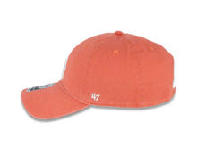 Load image into Gallery viewer, Los Angeles Dodgers &#39;47 Brand MLB Clean Up Adjustable Cap Hat Orange Crown/Visor White Logo 
