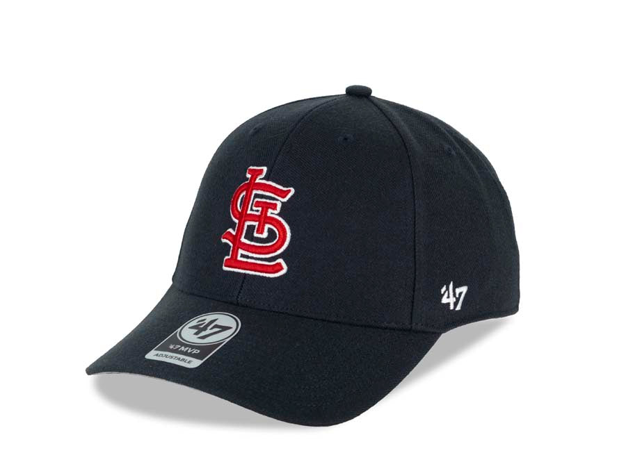 St. Louis Cardinals '47 MLB MVP Adjustable Cap Hat Navy Crown/Visor Red/White Logo 