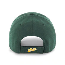 Load image into Gallery viewer, Oakland Athletics &#39;47 Brand MLB MVP Adjustable Cap Hat Dark Green Crown/Visor White Logo 
