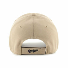 Load image into Gallery viewer, Los Angeles Dodgers &#39;47 Brand MLB MVP Adjustable Cap Hat Khaki Crown/Visor Black Logo 
