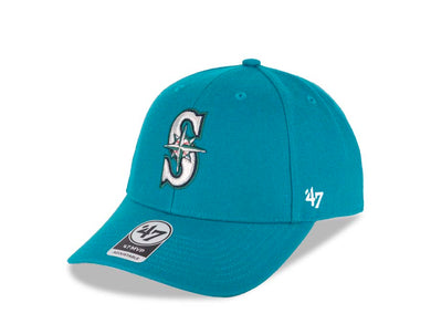 Seattle Mariners '47 Brand MLB MVP Adjustable Cap Hat Teal Crown/Visor Team Color Logo 