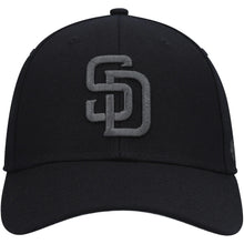 Load image into Gallery viewer, San Diego Padres &#39;47 MLB MVP Adjustable Cap Hat Black Crown/Visor Dark Gray Logo 
