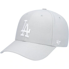 Load image into Gallery viewer, Los Angeles Dodgers &#39;47 Brand MLB MVP Adjustable Cap Hat Gray Crown/Visor White Logo 
